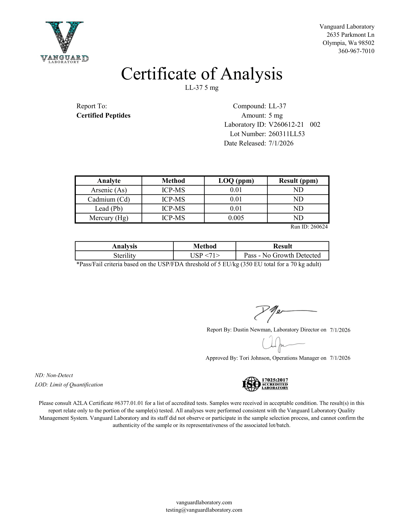 LL-37 5MG - Image 3