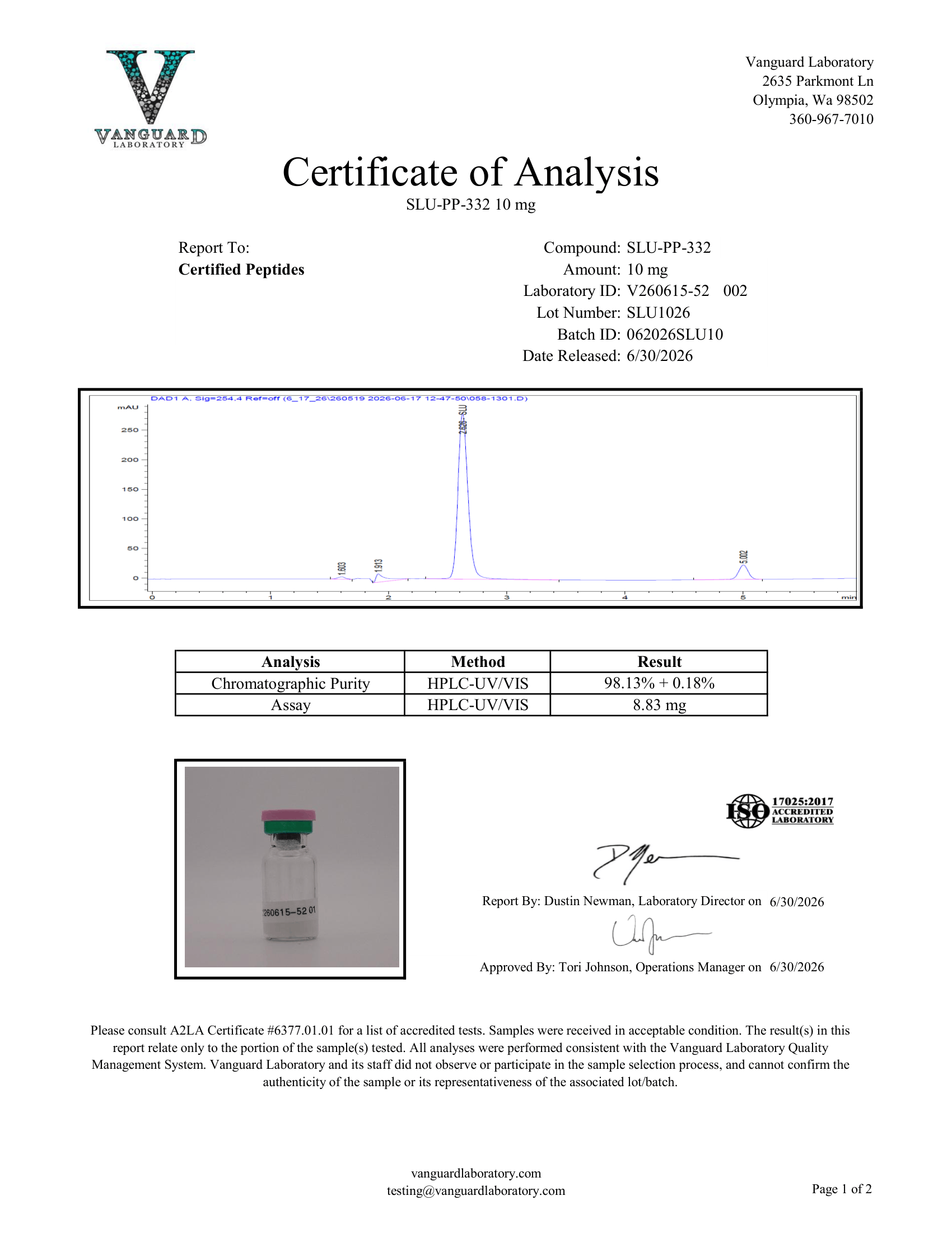 SLU-PP-332 10MG 3ML VIAL - Image 3
