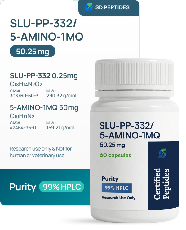 SLU-PP-332 250MCG /5-AMINO-1MQ 50MG 60 Capsules