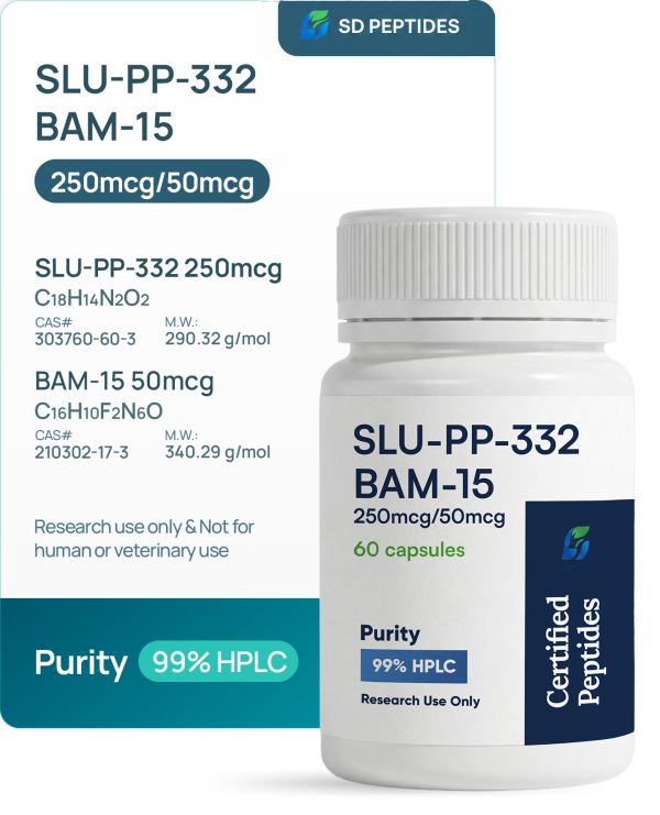 SLU-PP-332 w/ BAM-15 : 250mcg/50mcg 60 Capsules