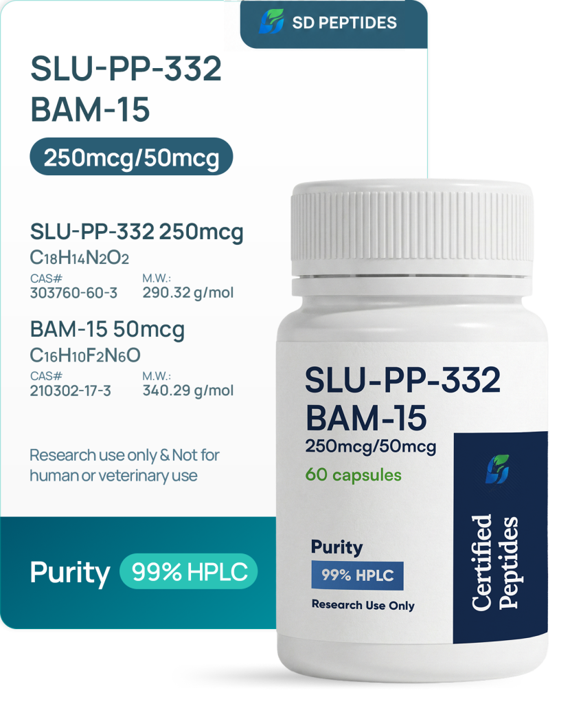 SLU-PP-332 w/ BAM-15 : 250mcg/50mcg 60 Capsules